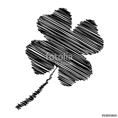 500x500 Clover Scribble Luck Lucky Icon Stock Image And Royalty Free