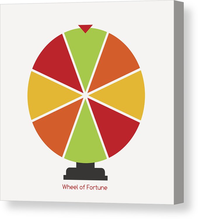 678x750 Wheel Of Fortune, Lucky Icon Vector Illustration Canvas Print