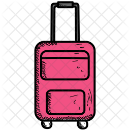 256x256 Luggage Icon Of Colored Outline Style