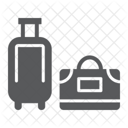 256x256 Luggage Icon Of Glyph Style