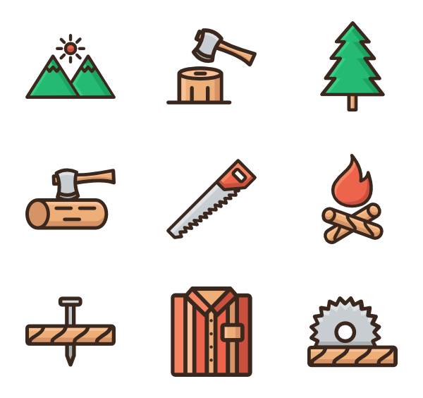 600x564 Lumberjack Icon Packs
