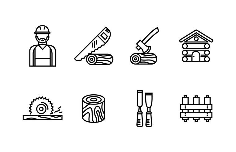 762x490 Lumberjack Icon Set