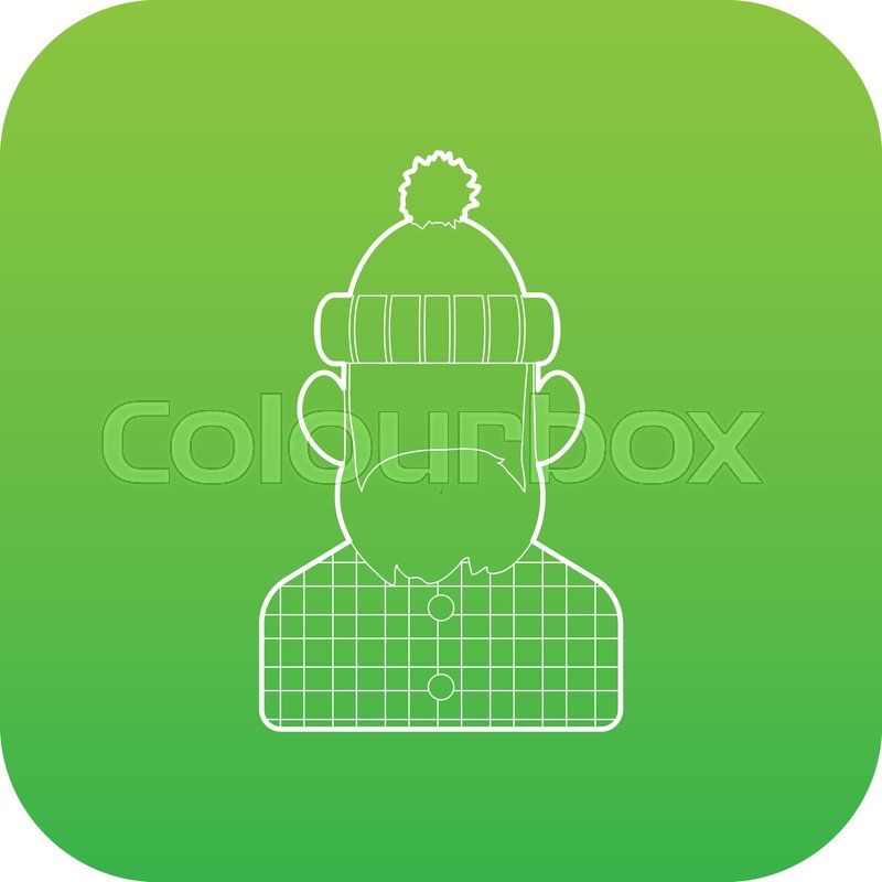 800x800 Lumberjack Icon Green Vector Isolated Stock Vector Colourbox