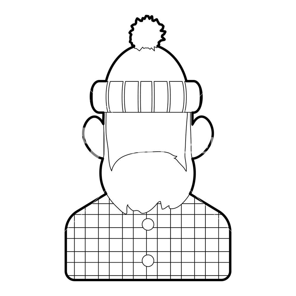 1000x1000 Lumberjack Icon Outline Illustration Of Lumberjack Vector Icon