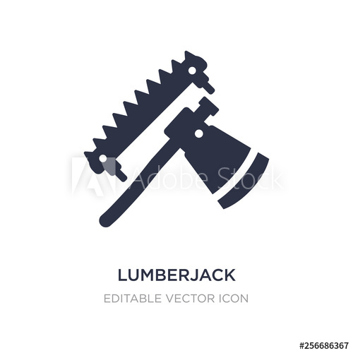 500x500 Lumberjack Icon On White Background Simple Element Illustration