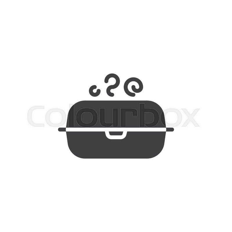 800x800 Lunch Box With Hot Food Vector Icon Stock Vector Colourbox