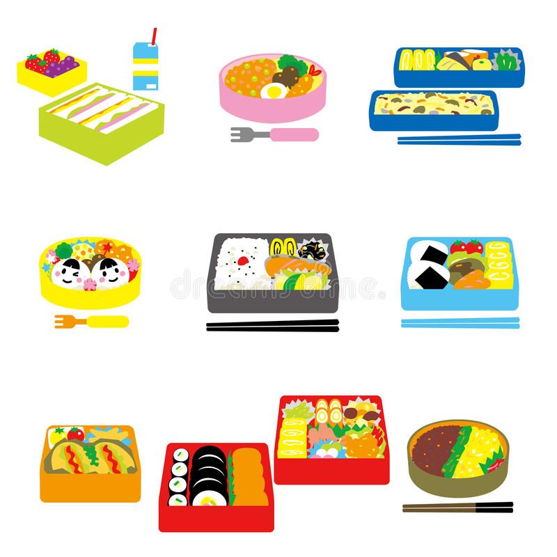 800x800 Japanese Bento, Box Lunch, Bento Box Stock Vector