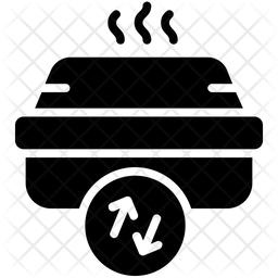 256x256 Lunch Box Icon Of Glyph Style