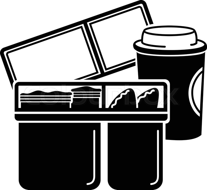 800x736 Open Lunch Box Icon Simple Stock Vector Colourbox