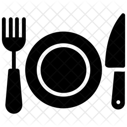 256x256 Lunch Time Icon Of Glyph Style