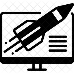 256x256 Project Launch Icon Of Glyph Style