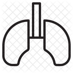 256x256 Lung Icon Of Line Style