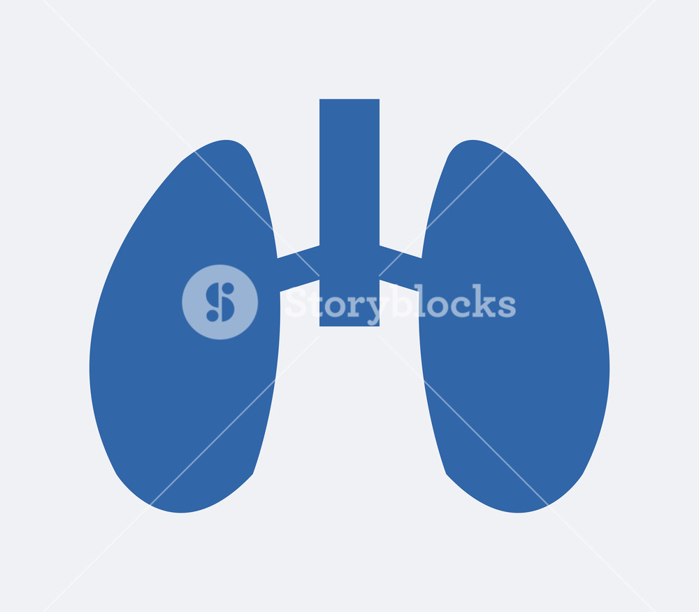 1000x875 Lung Icon Illustrated On White Background Royalty Free Stock Image