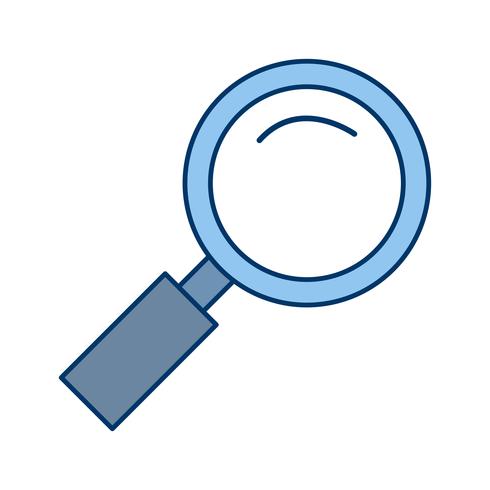 490x490 Magnifying Glass Icon Vector Illustration