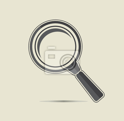 400x390 Plakat Lupa Icon Na Wymiar Czarny, Projekt, Styl Redro Pl