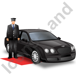 256x256 Luxury Car Driver Black Icon, Pngico Icons