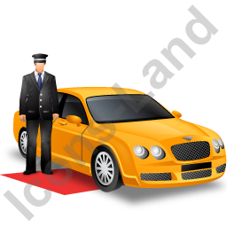 256x256 Luxury Car Driver Yellow Icon, Pngico Icons