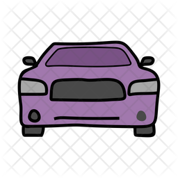 256x256 Luxury Car Icon Of Doodle Style
