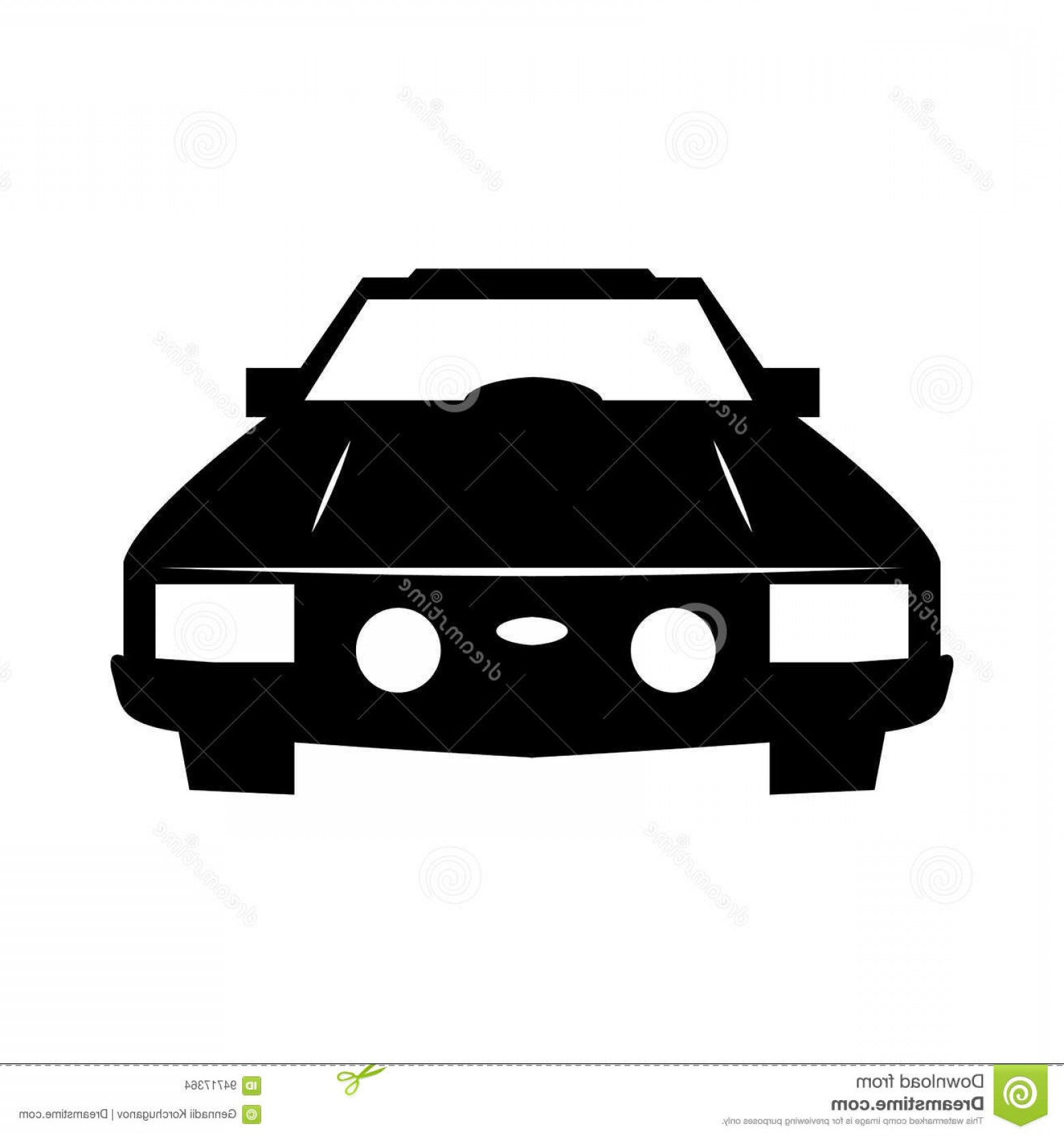 1560x1668 Stock Illustration Luxury Car Sedan Performance Front View Flat