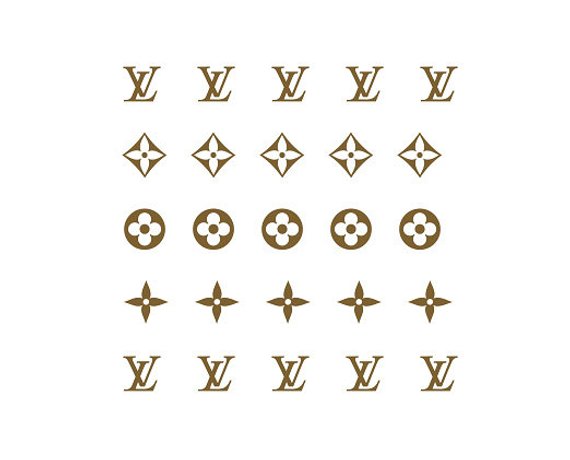 570x460 Louis Vuitton Inspired Lv Nail Decals