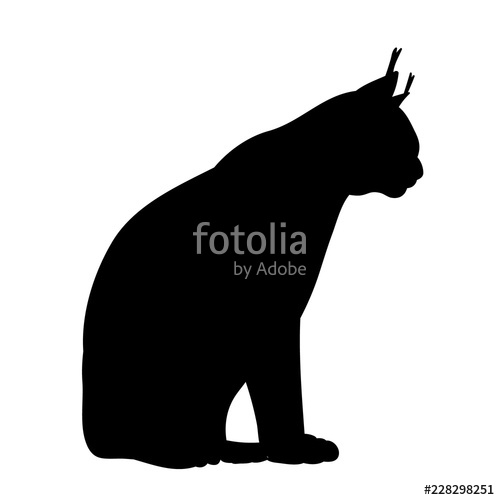 500x500 Silhouette Of A Lynx, Icon Stock Image And Royalty Free Vector