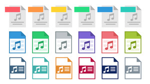 300x169 Lyrics Icon Vector Music Text Lyrics Icon Set Song Symbol