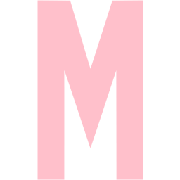 256x256 Pink Letter M Icon