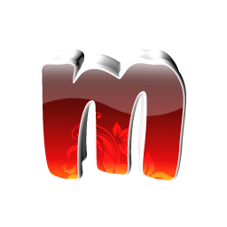 256x256 Red Small M Icon, Png Clipart Image