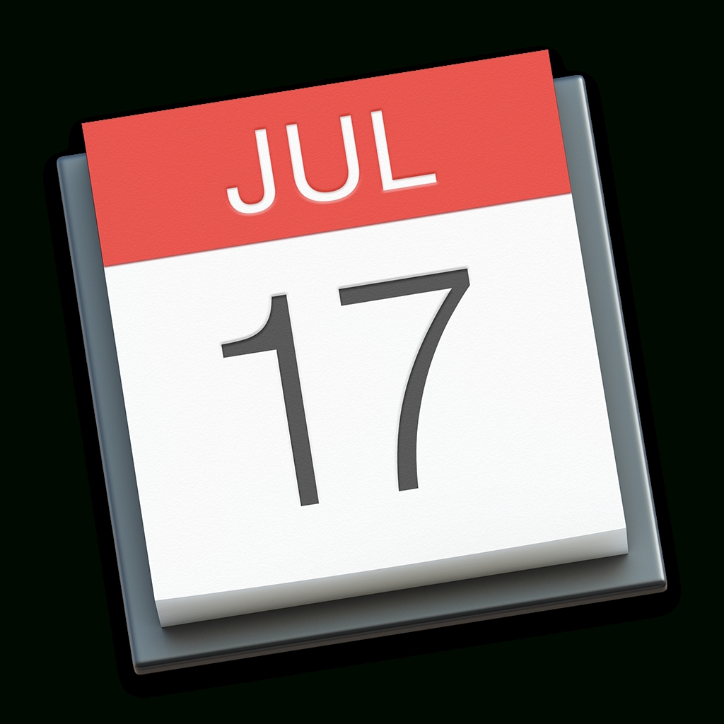 1024x1024 Calendar Icon Mac One