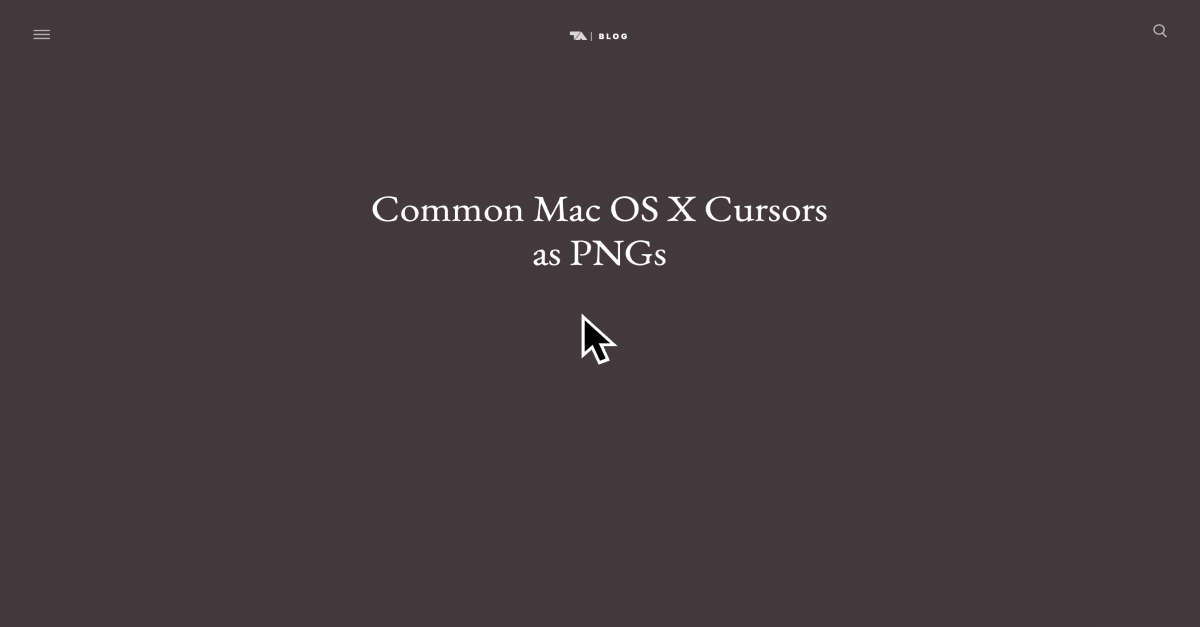 1200x627 Common Mac Os X Cursors As Pngs Tobias Ahlin