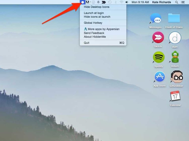 How To Hide Desktop Items On Your Mac With A One Click Hiddenme 750x563 How To Hide Desktop Items On Your Mac With A One Click Hiddenme