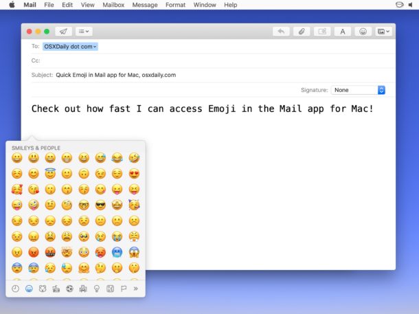 How To Add Emoji To Email Messages In Mac Os The Fast Way 610x457 How To Add Emoji To Email Messages In Mac Os The Fast Way