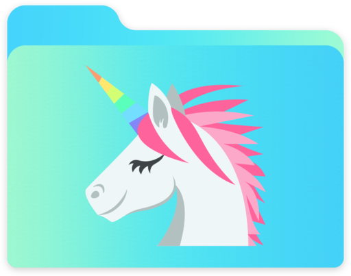 512x403 Unicorn, Folder Icon Free Of Free Custom Emoji Gradient Macpc Folder
