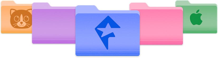 colored mac folder icons png