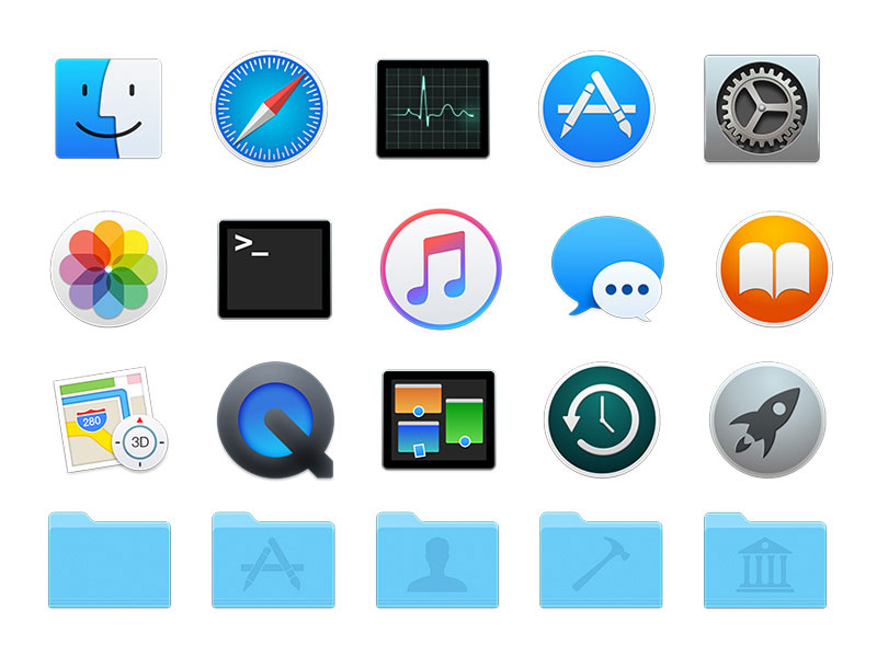 800x600 Yosemite Icons Pack Sketch Freebie