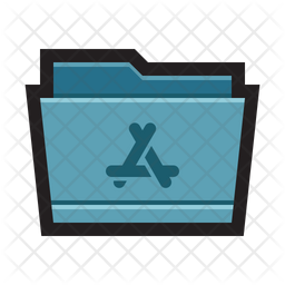 Mac Apps Folder Icon Of Gradient Style 256x256 Mac Apps Folder Icon Of Gradient Style