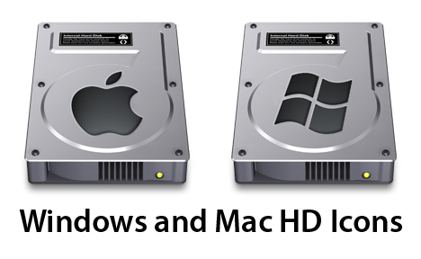 468x288 Win And Mac Hard Drive Icons