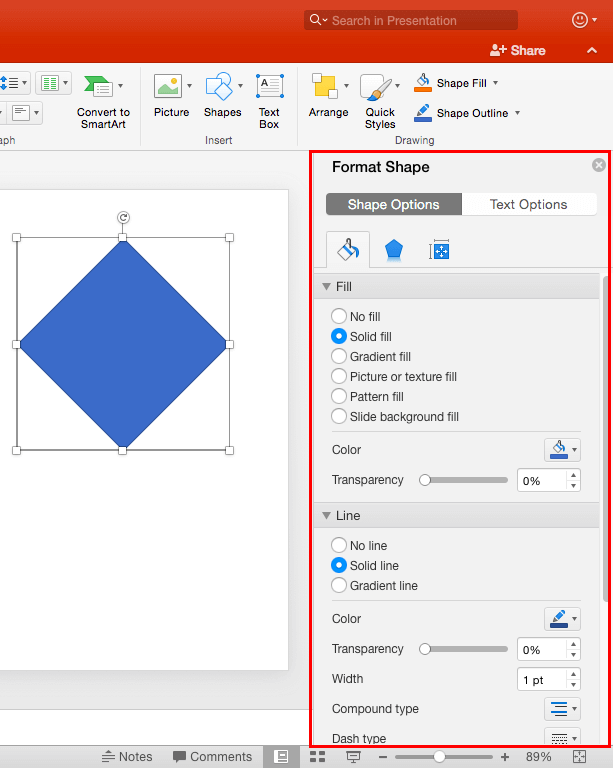 613x768 Format Task Panes In Powerpoint For Mac
