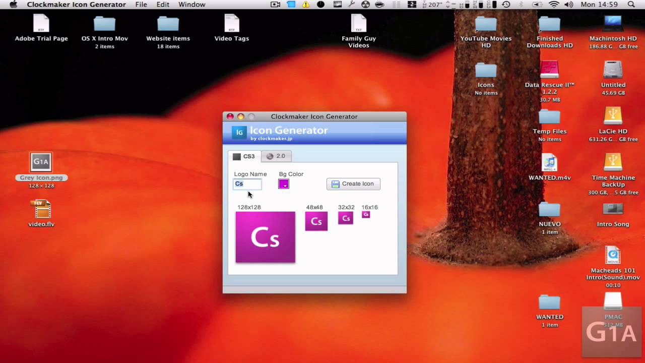 1280x720 Mac Os X Applications Icon Generator