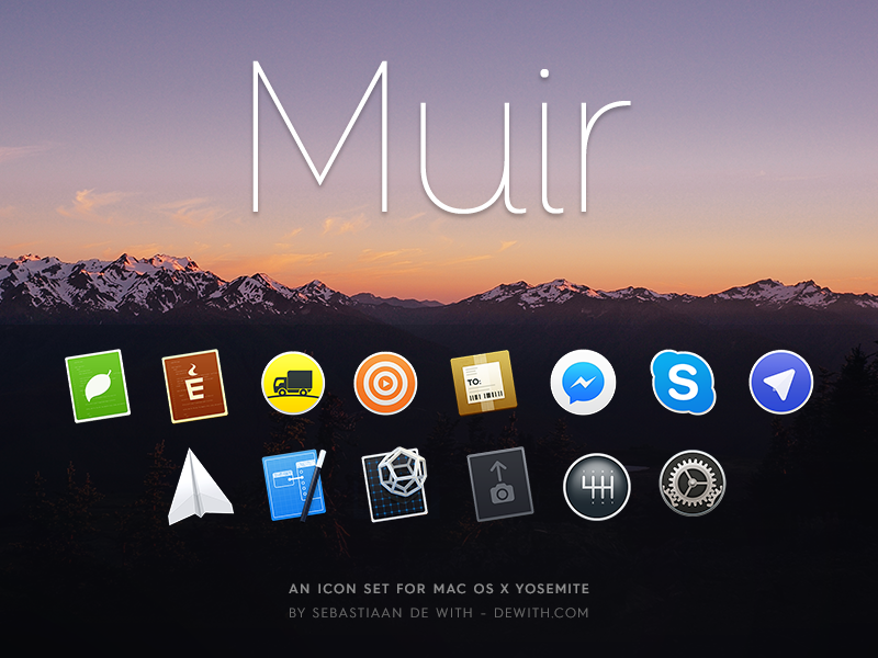 800x600 Muir Yosemite Icons, Set