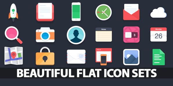 597x298 Beautiful Flat Icon Sets For Web Ui Design Icons Graphic