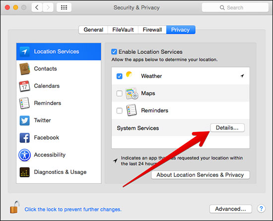 550x446 How To Show Location Usage Icon In The Menu Bar In Mac Os X El Capitan