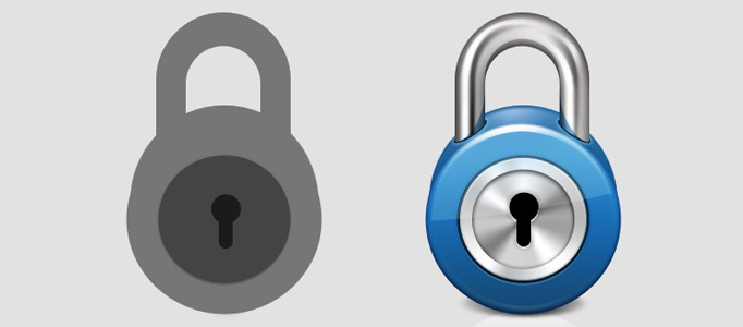 682x300 Mac Style Lock Icon Design Photoshop Tutorial