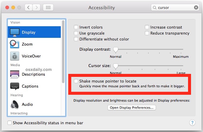 678x443 How To Disable Shake To Find Cursor On Mac Os