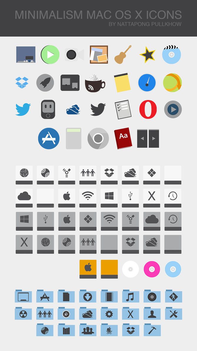 670x1191 Minimalism Mac Os X Icons