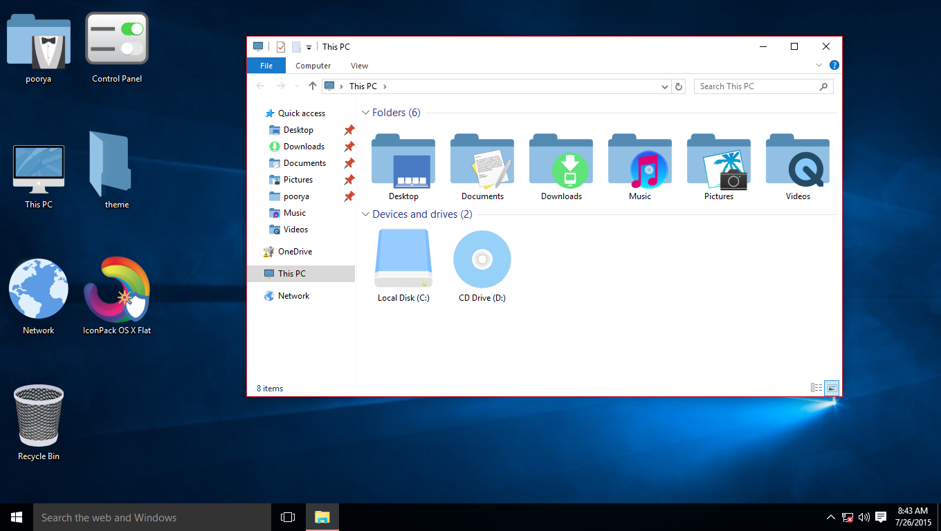 Os X Flat Iconpack 1360x768 Os X Flat Iconpack