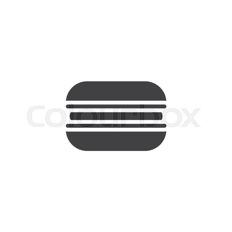 800x800 Macaron Icon Vector, Filled Flat Sign, Stock Vector Colourbox