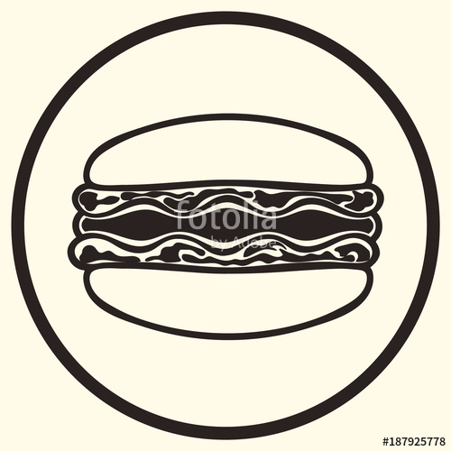 500x500 Sign Of Macaroon Vector Image Isolated Macaron Icon Minimal Line