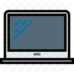 256x256 Macbook Icon Of Colored Outline Style