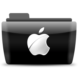256x256 Black Apple Folder Icon, Png Clipart Image